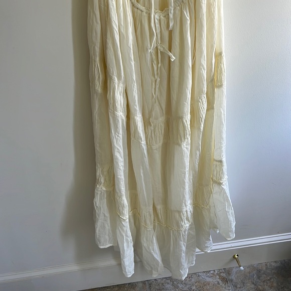 Free People Taking Sides Maxi Dress Size XL NWT Ivory - Picture 16 of 16